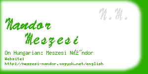 nandor meszesi business card